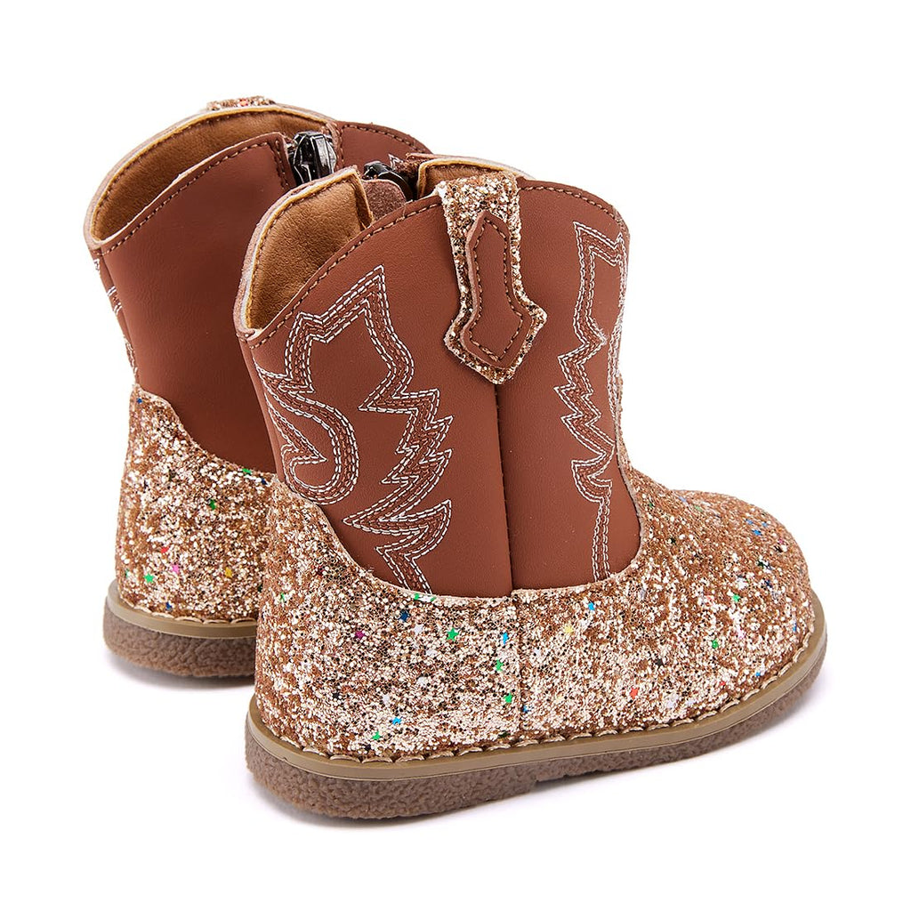 BMCiTYBM Baby Cowboy Boots Infant Cowgirl Western Shoes Brown 6-12 Months