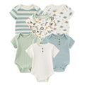 JELYLOVE 6 Pack Short Sleeve Baby Boy Girl Bodysuits New born Clothing