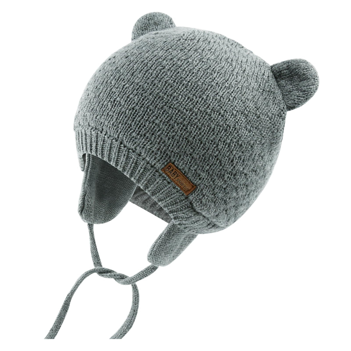 XIAOHAWANG Baby Hat Cute Bear Toddler Earflap Beanie Warm for Fall Winter (F-Beige, M(6-12 Months))