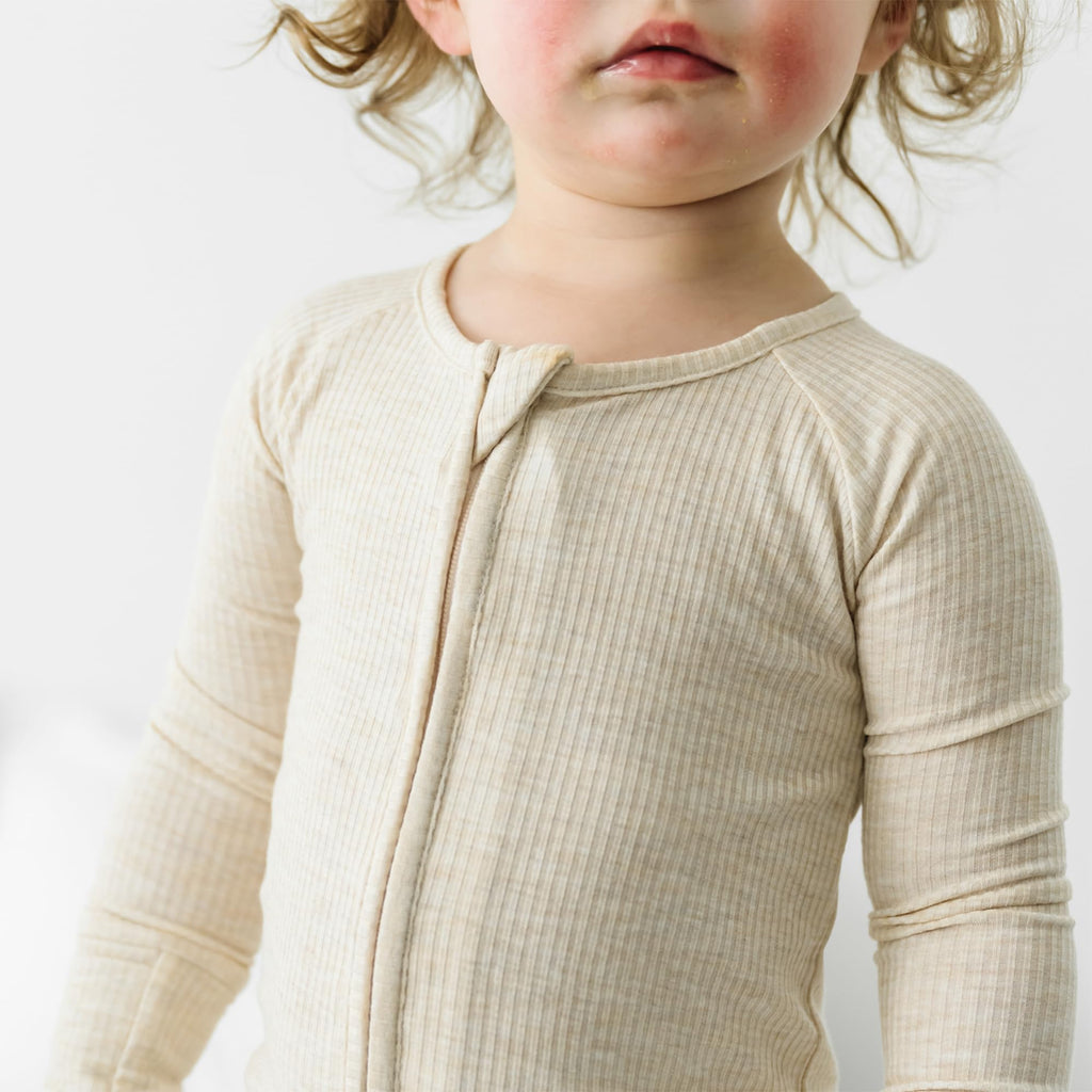 Little Sleepies Baby Pajamas, Heather Oatmeal, 3T