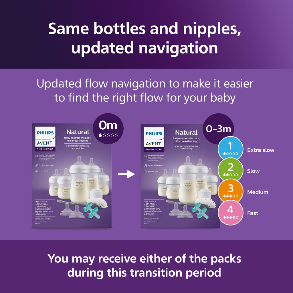 Philips Avent Natural Response Baby Gift Set - 5 Bottles, Soothie Pacifiers