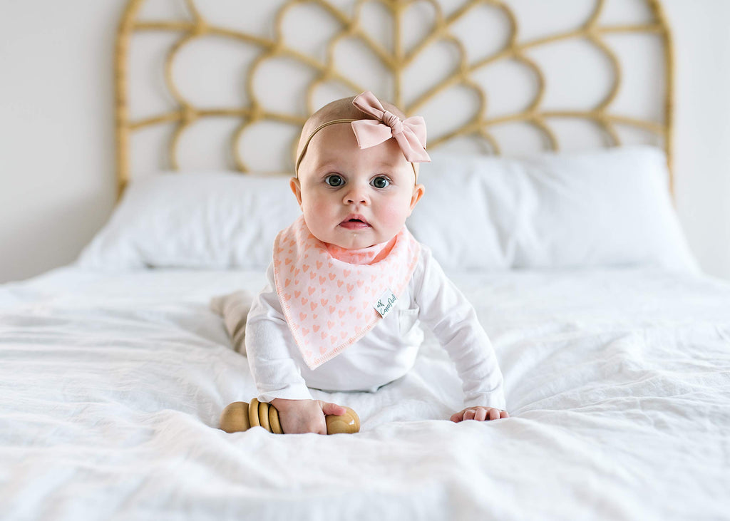 Copper Pearl Baby Bibs for Baby Boy or Girl – Bandana Drool Bibs for Teething, Absorbent Bibs for Eating, Newborn to Toddler, 6 Pack, Sunny