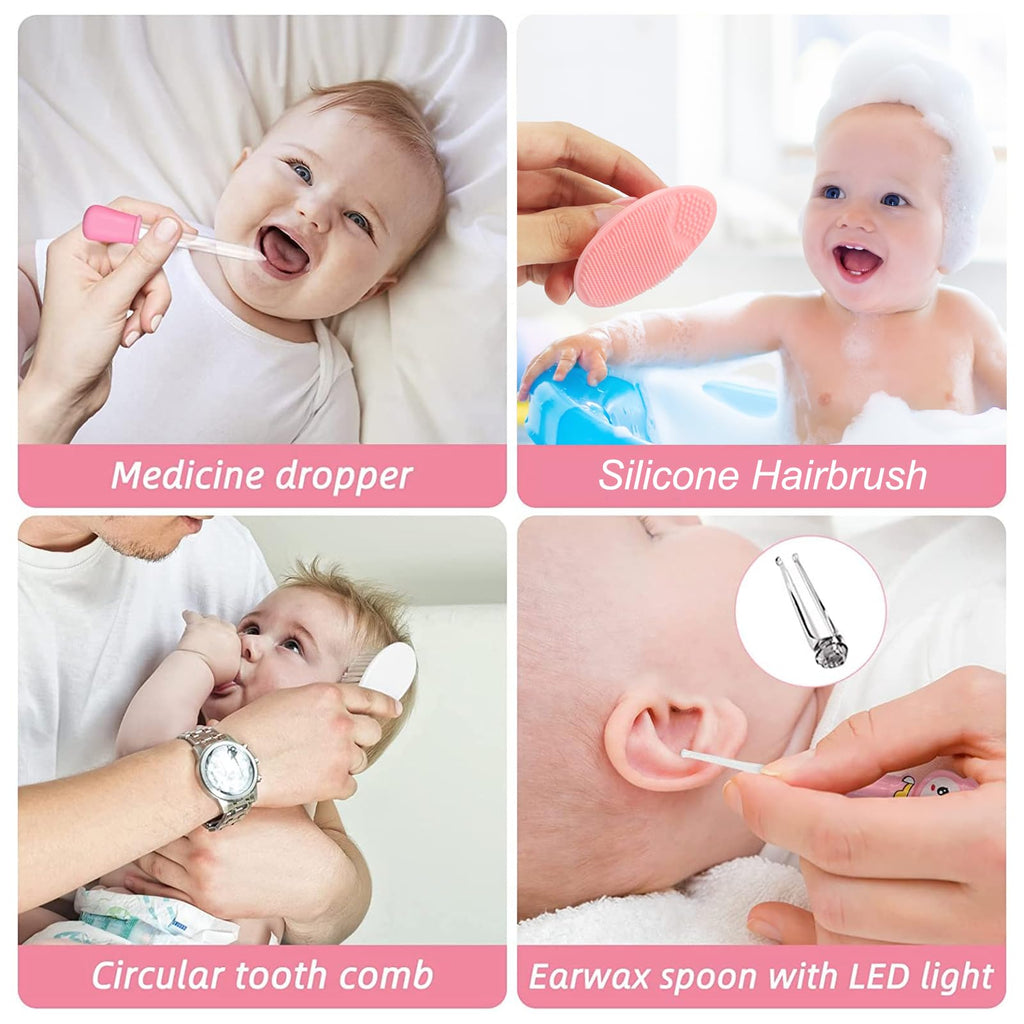 Baby Healthcare and Grooming Kit for Newborn Kids, 24PCS Upgraded Safety Baby Care Kit, Newborn Nursery Health Care Set, Baby Care Products