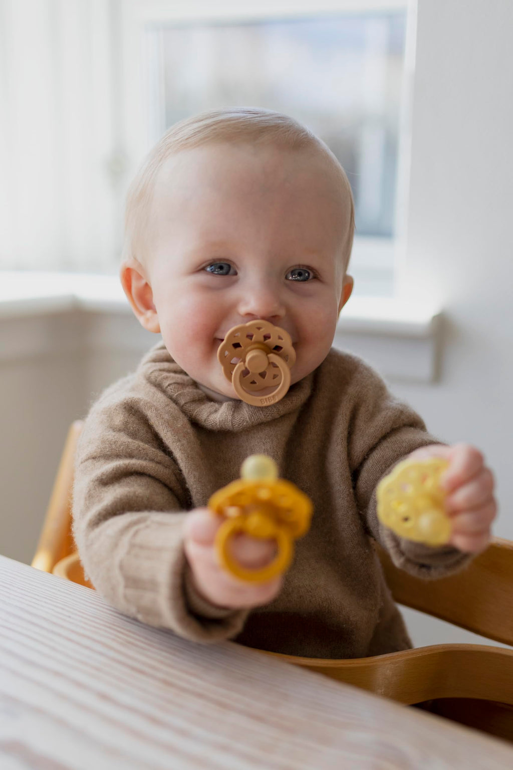 BIBS Boheme Soother 4-Pack | BPA Free Dummy Pacifier Round Nipple | Natural Rubber Latex | Made in Denmark | Size 6-18 Months | Dusky Lilac Mix