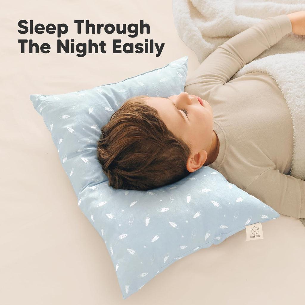 2pk Toddler Pillows 2 Year Old to 5,13x18 Kids Pillow (Spacecrafts)