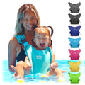 WaterLand Baby Carrier - Innovative Carrier You Can Use Both in Water & Land - Waterproof Infant Chest Holder with Adjustable Straps, Lightweight Toddler Harness for Pool & Beach (Black)