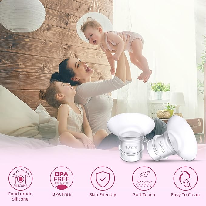 Flange Inserts 19mm 8PC Compatible with Momcozy S12 pro/S9 pro/S9/S10/S12/Medela/TSRETE/Spectra/Bellababy etc 24mm Wearable Breast Pump, Reduce 24mm Tunnel Down to Correct Size