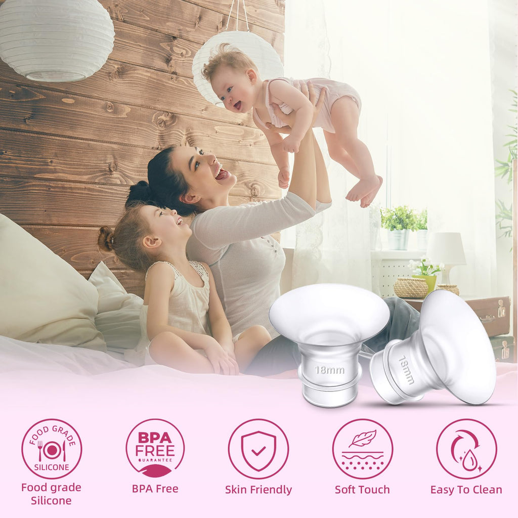Flange Inserts 13mm 8PC Compatible with Momcozy S12 pro/S9 pro/S9/S10/S12/Medela/TSRETE/Spectra/Bellababy etc 24mm Wearable Breast Pump, Reduce 24mm Tunnel Down to Correct Size