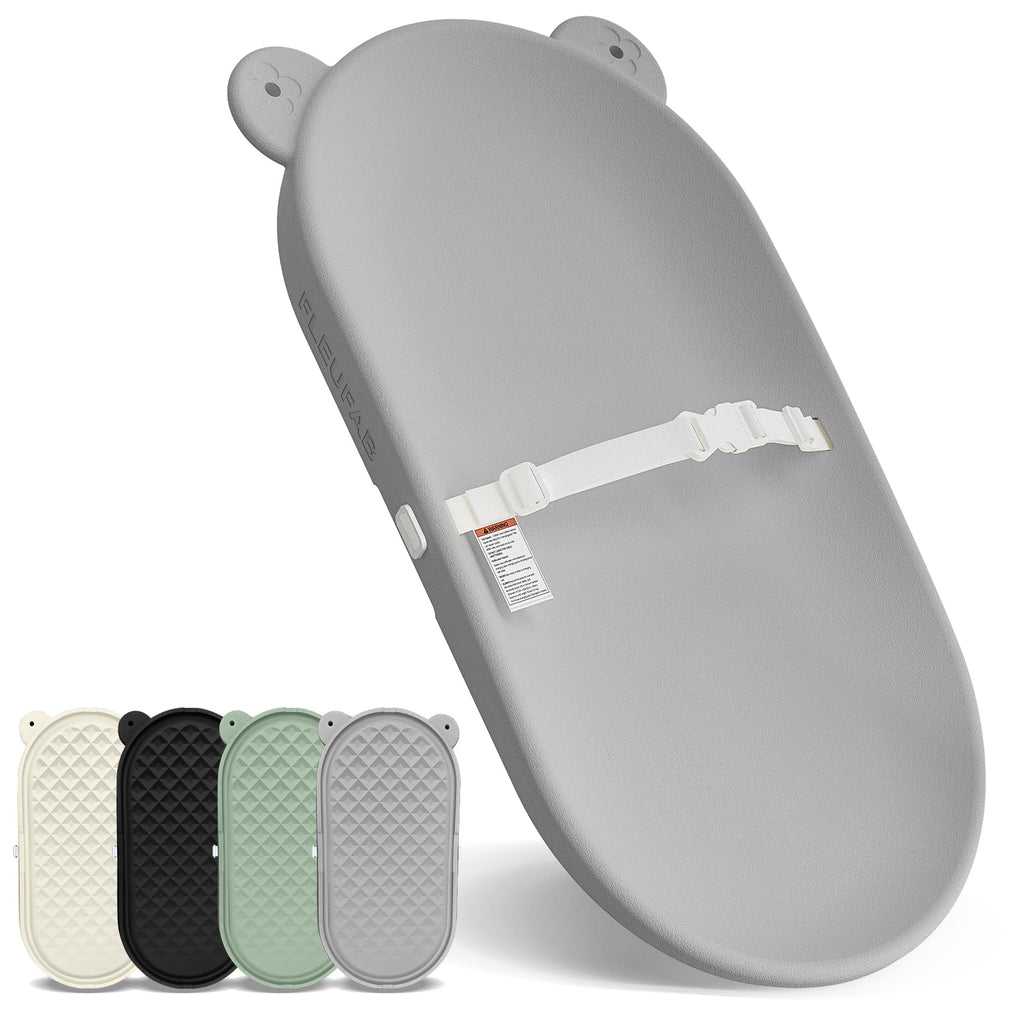 FLEUFAB Baby Changing Pad, EVA Waterproof Non-Slip Portable Mat, Grey