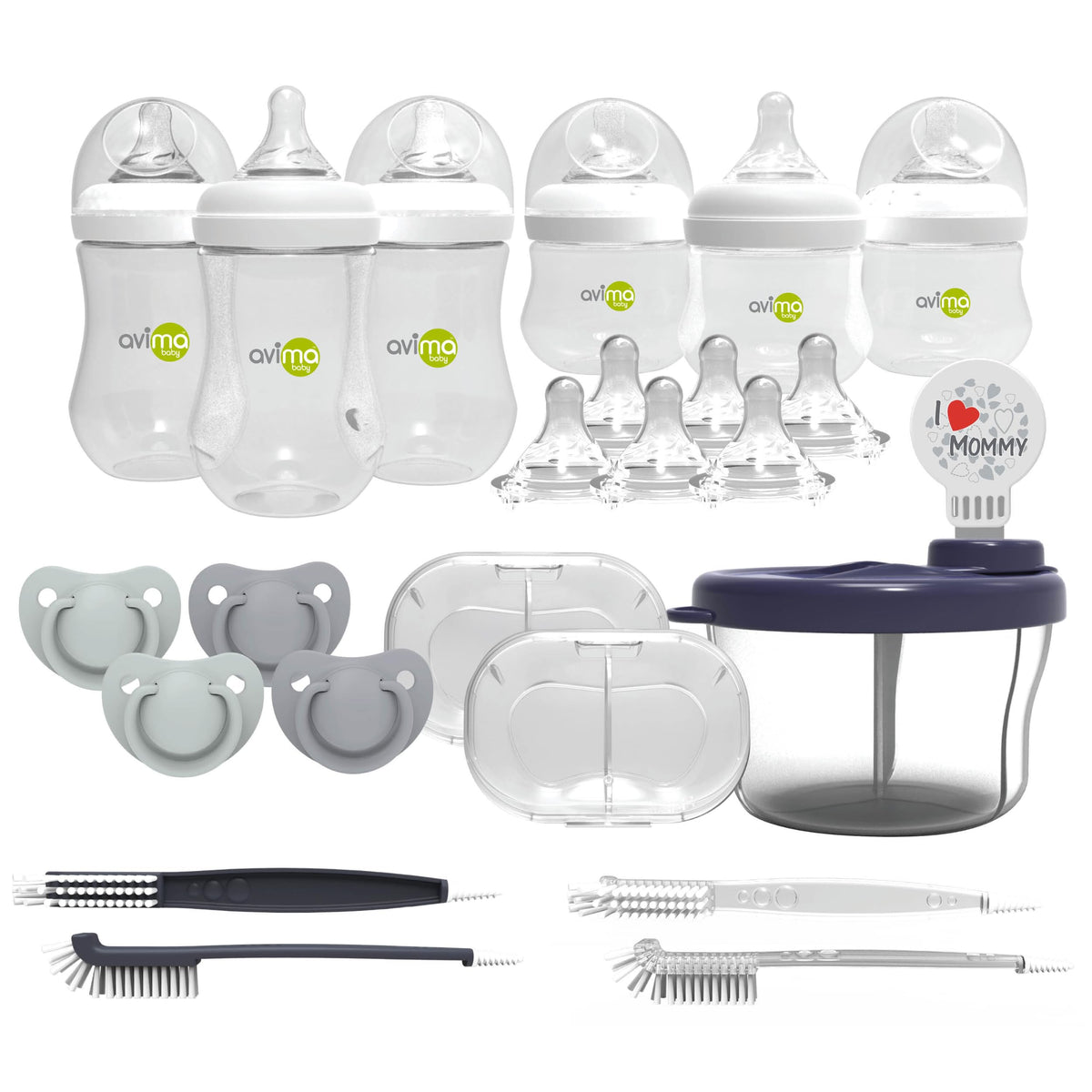Avima 12 Piece Baby Bottle Starter & Gift Set. 0-6 Months