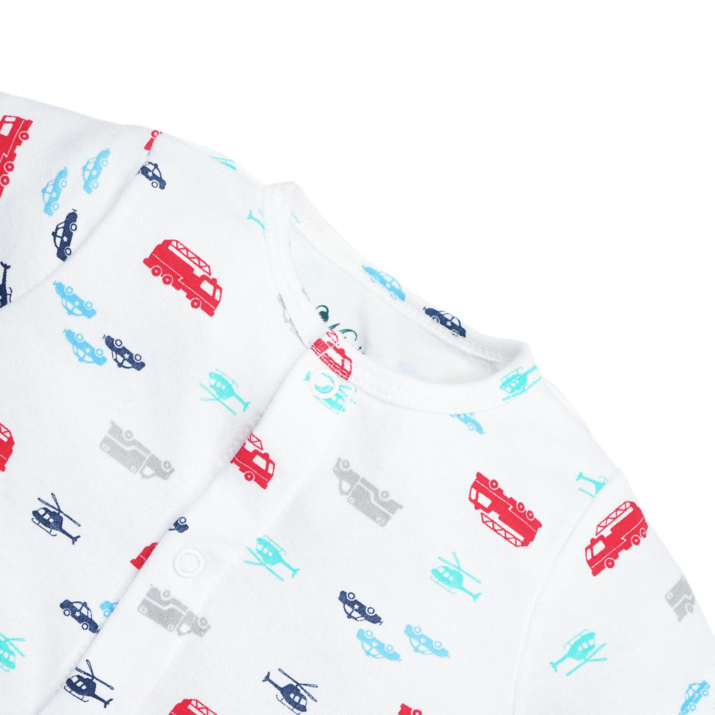 Minicoco 3-Pack 100% Cotton Baby Boy Rompers,0-24Months Short Sleeve Toddler Romper,Breathable Spring/Summer Clothes