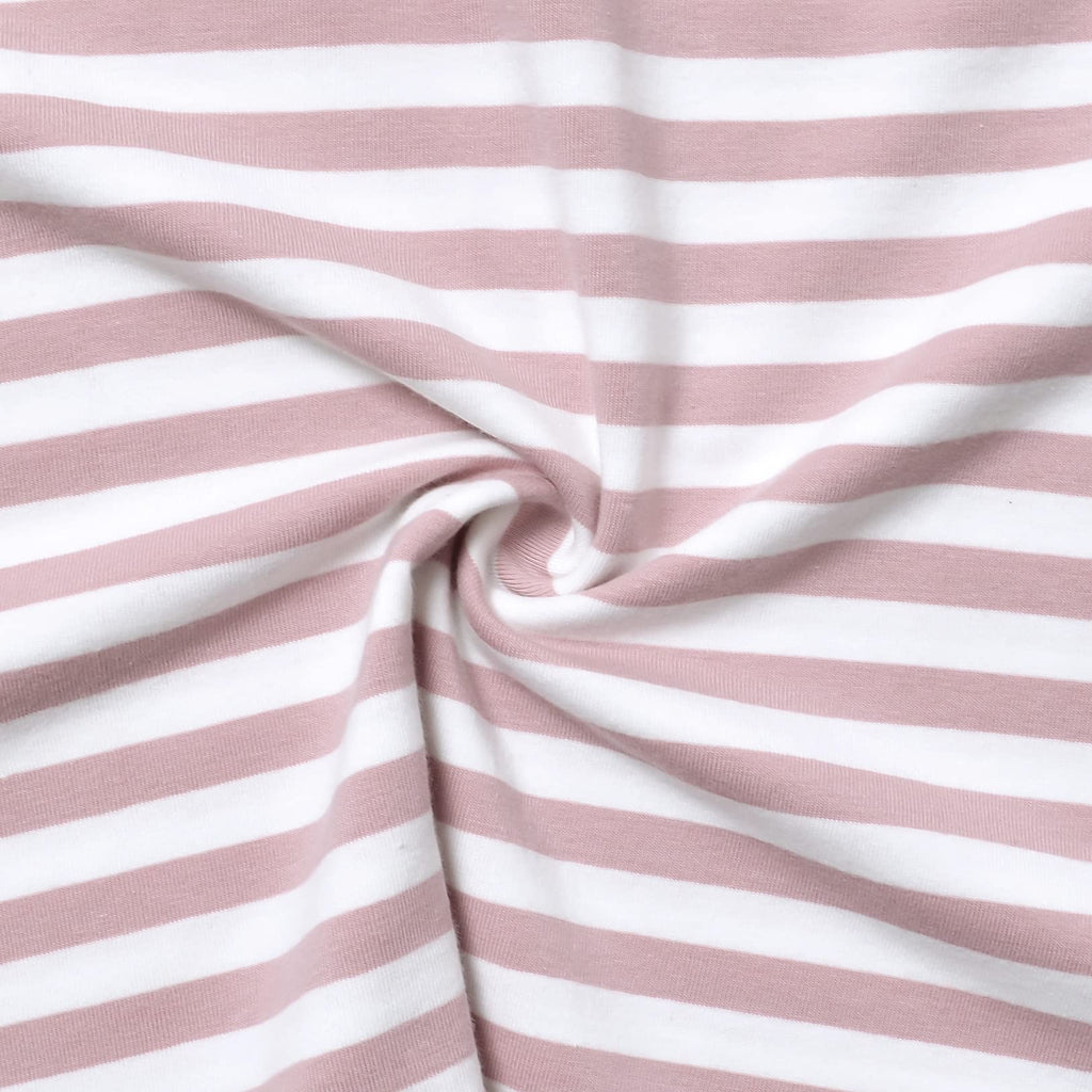 GINKANA Women's Maternity Sweatshirt Long Sleeves Breastfeeding Hoodies Stripes for Pregnant Women,Pink with White Stripes,M