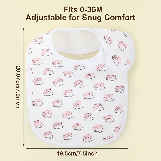 Baby Bibs Soft and Absorbent Organic Cotton Bandana Drool Bibs Set for Boys Girls Newborn 0-36 Months