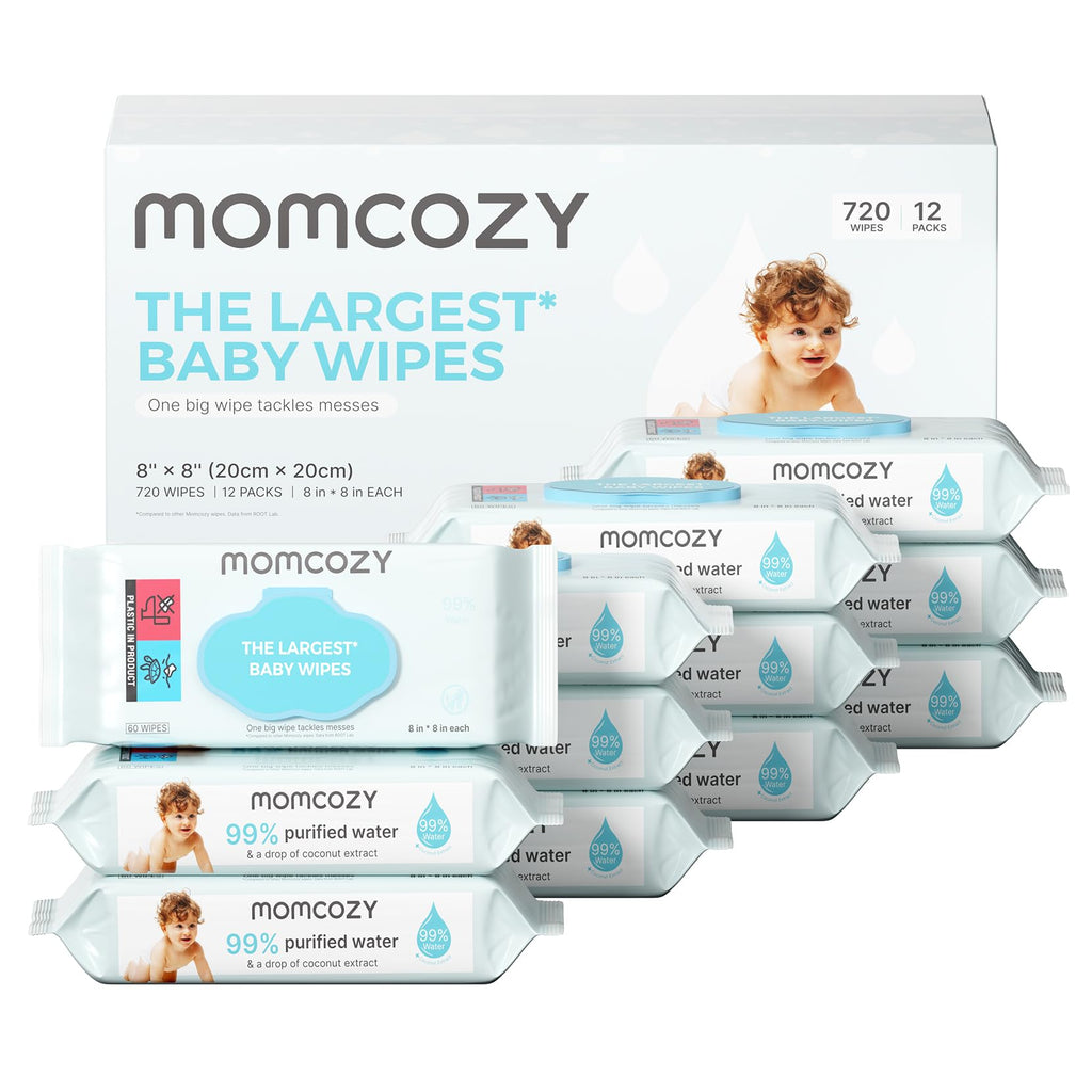 Momcozy Baby Wipes, Unscented & Hypoallergenic, Gentle for Sensitive Skin