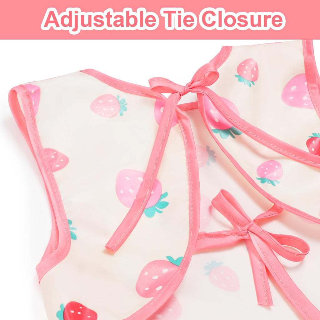 Accmor 3 Pack Waterproof Baby Bibs for Eating, Mess Proof Toddler Feeding Bibs for Girls Boys