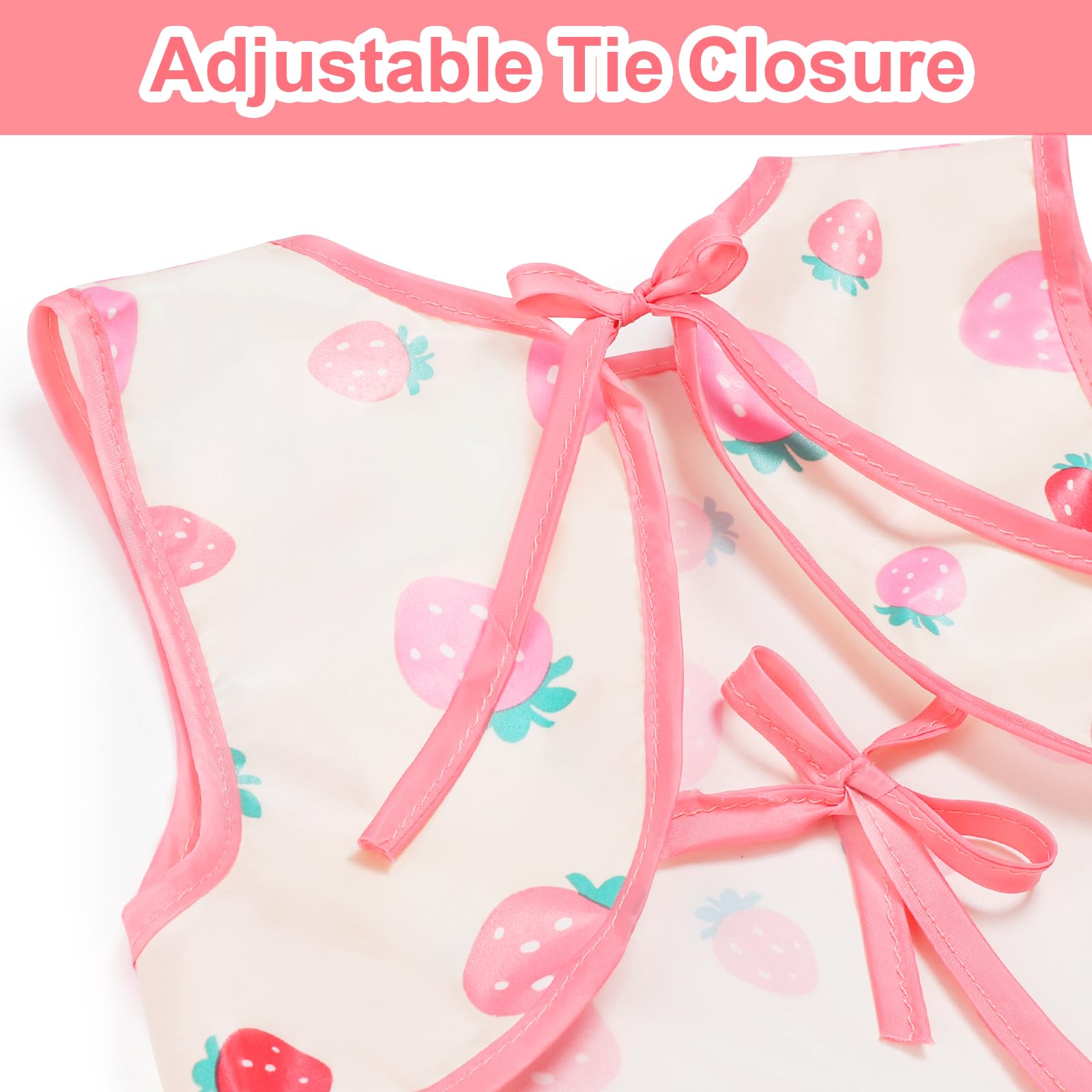 Accmor 3 Pack Waterproof Baby Bibs for Eating, Mess Proof Toddler Feeding Bibs for Girls Boys