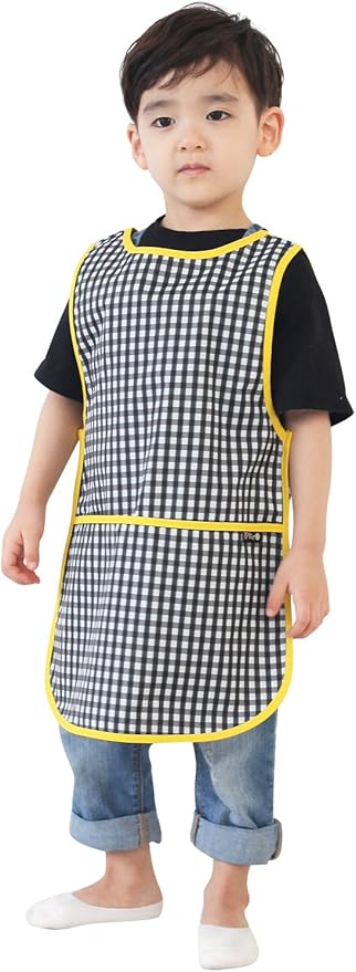 Kids Painting Apron – Waterproof Art Smock for Toddlers & Preschoolers, Messy Play, Baking, Crafts, Cooking, Mealtime