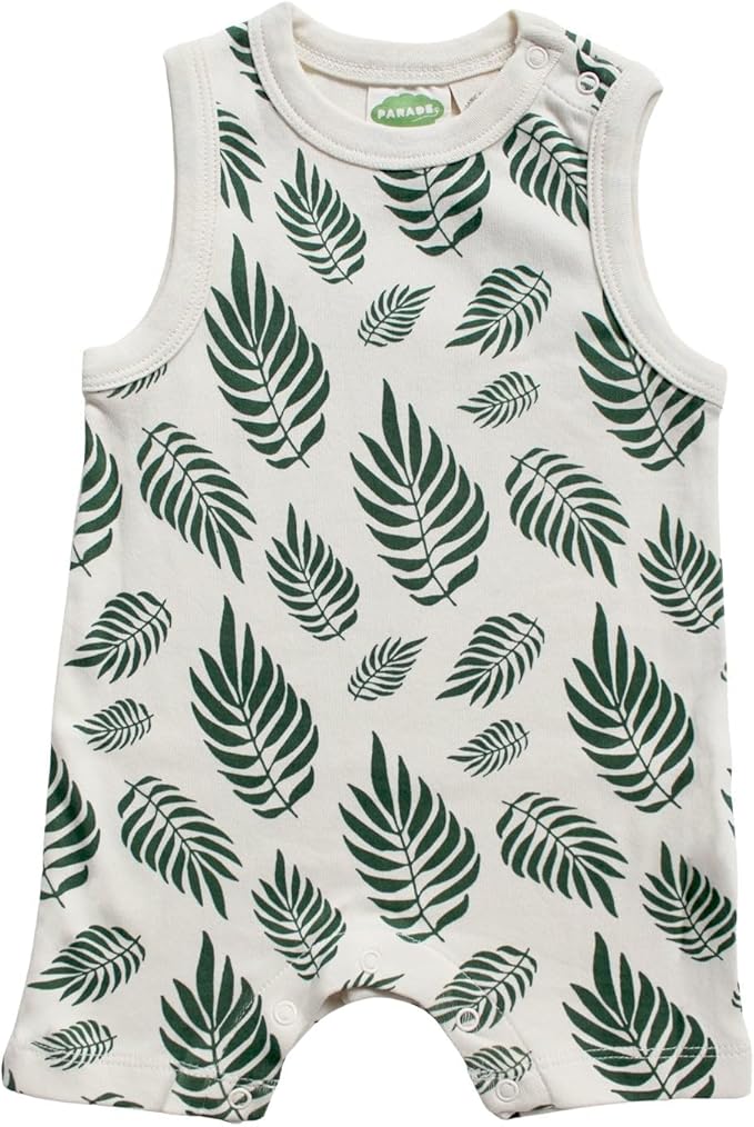 PARADE Organic Tank Rompers - Signature Prints Turtles 12-18 Months