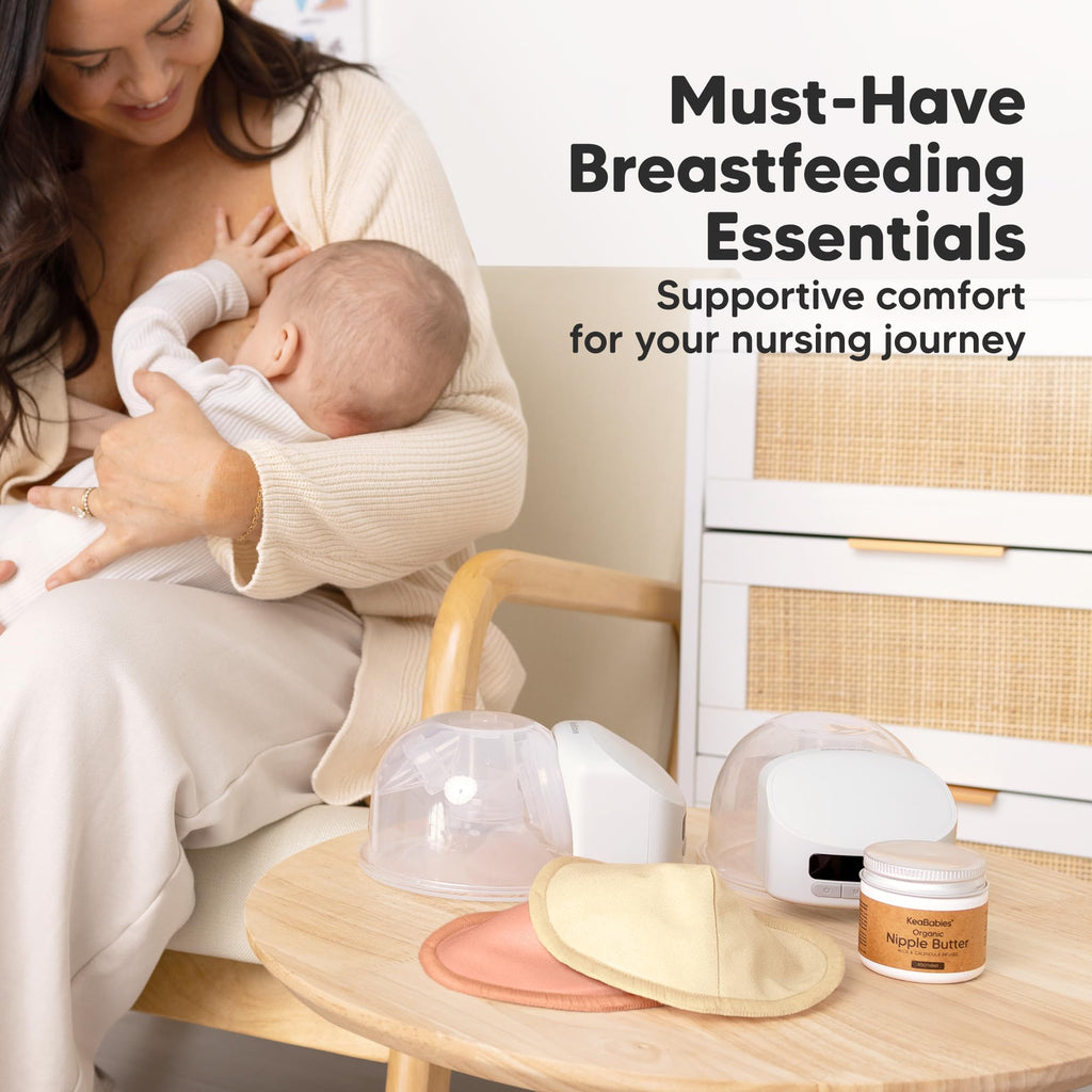 Organic Nursing Pads, 14 Washable Breast Pads,Wash Bag (Sweetheart, L 5")