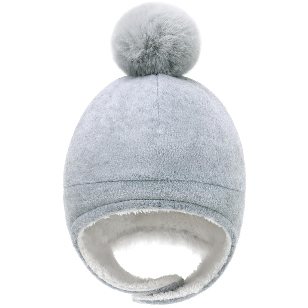 Otoyzy Baby Beanie Hat Pom Full Hood Toddler Winter Hat Fleece Earflap
