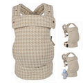Baby Carrier for Newborns to Toddlers, 2025 Upgraded Houndstooth Adjustable Soft Cotton Linen Carrier, 4-in -1 Lightweight Front and Back Ergonomic Baby Holder Carrier