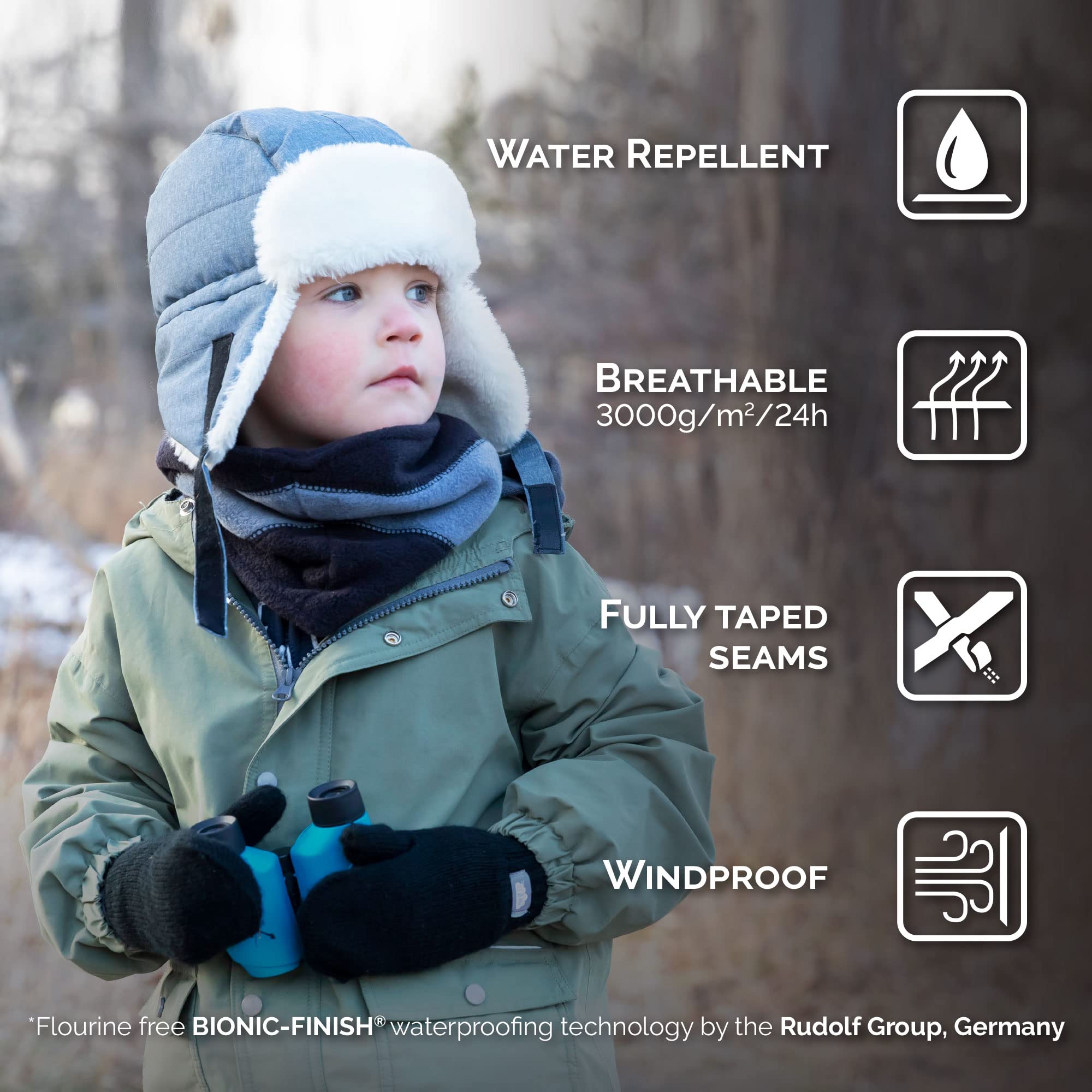 JAN & JUL Toasty-Dry Trapper Hat for Baby and Kids (Black, XL)