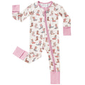 pureborn Baby Girl Sleeper Viscose from Bamboo Footies Pink Boot 18-24M