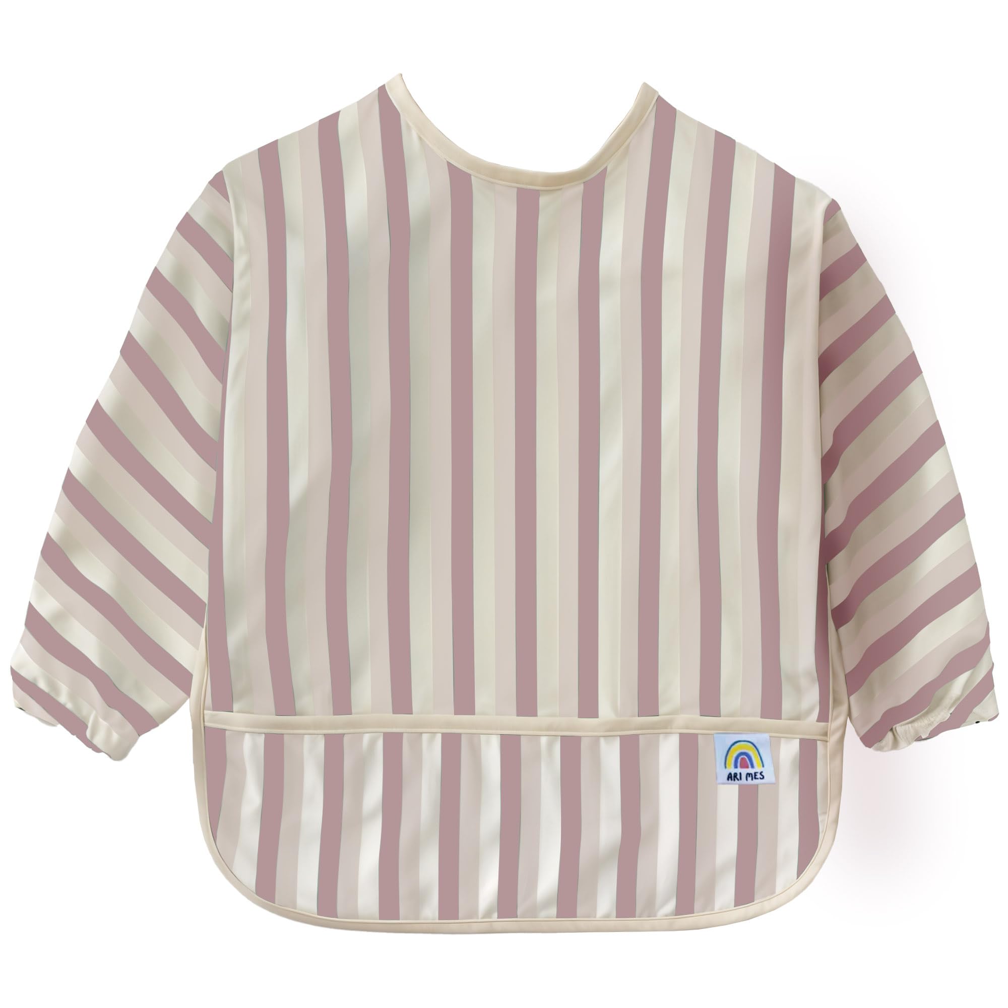 ARI MES Baby Bibs With Sleeves Waterproof Toddler Smock Bib Feeding