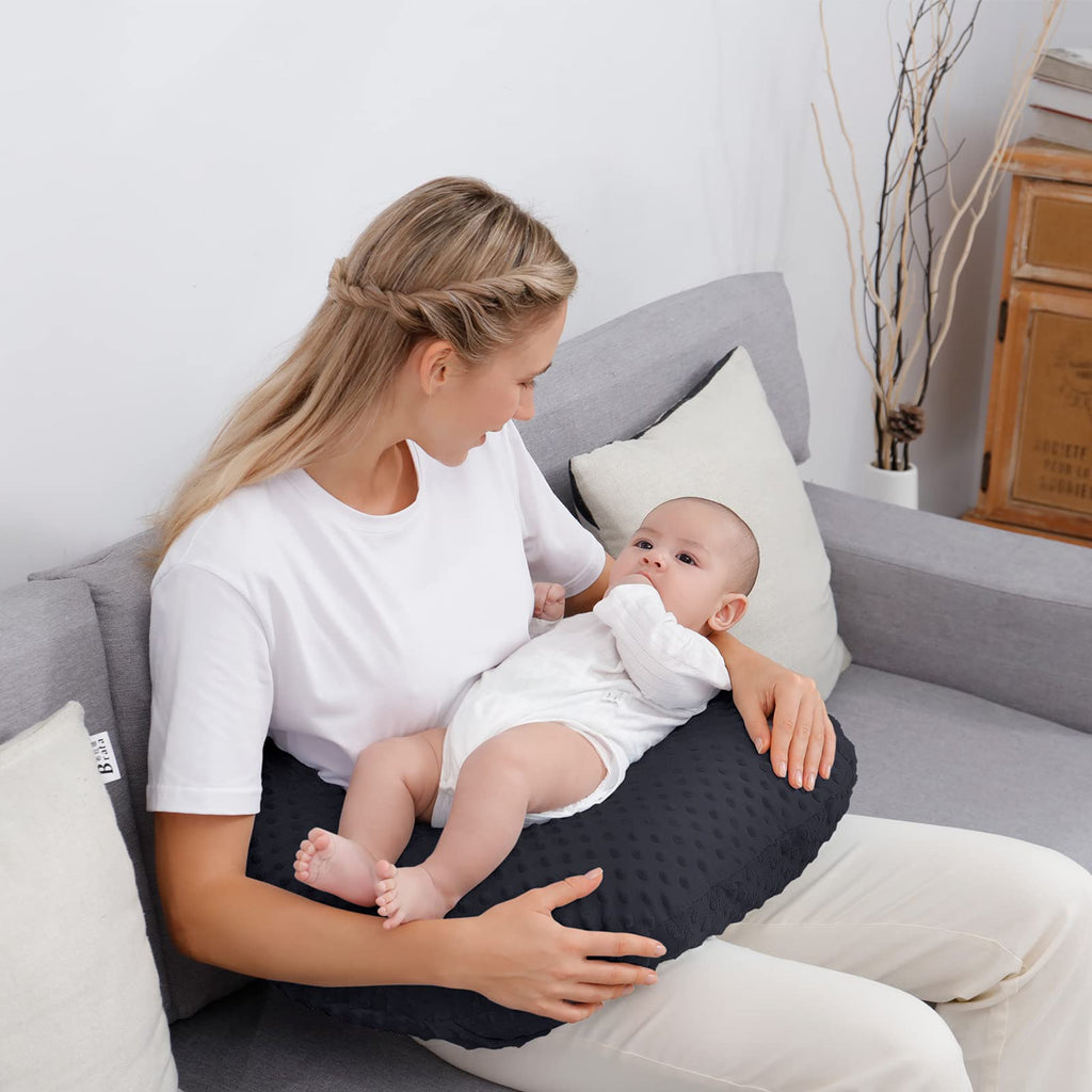 Aullar Nursing Pillow and Positioner with Cover for Breastfeeding