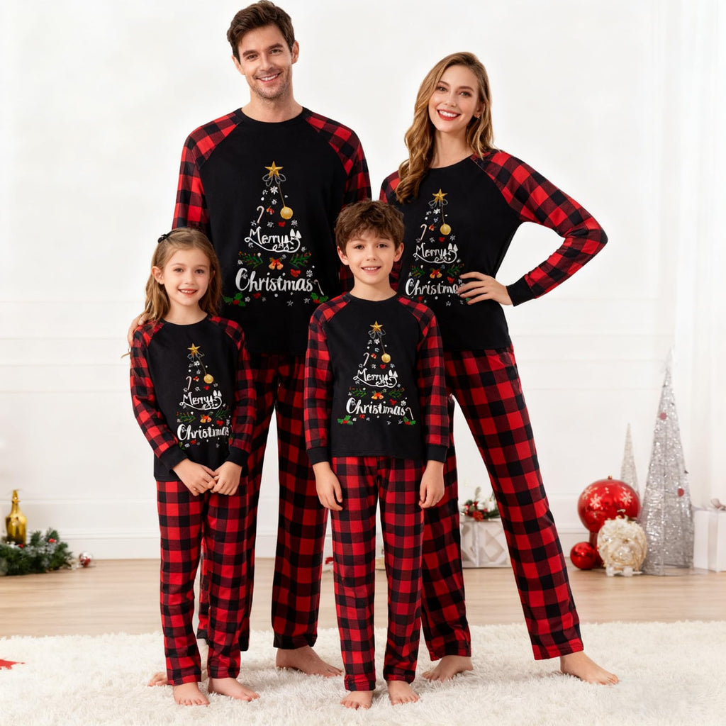 Awoscut Family Christmas Pajamas Matching Pajamas for Family, Xmas PJs Sets Holiday Sleepwear(#gj-8, Mom, M)