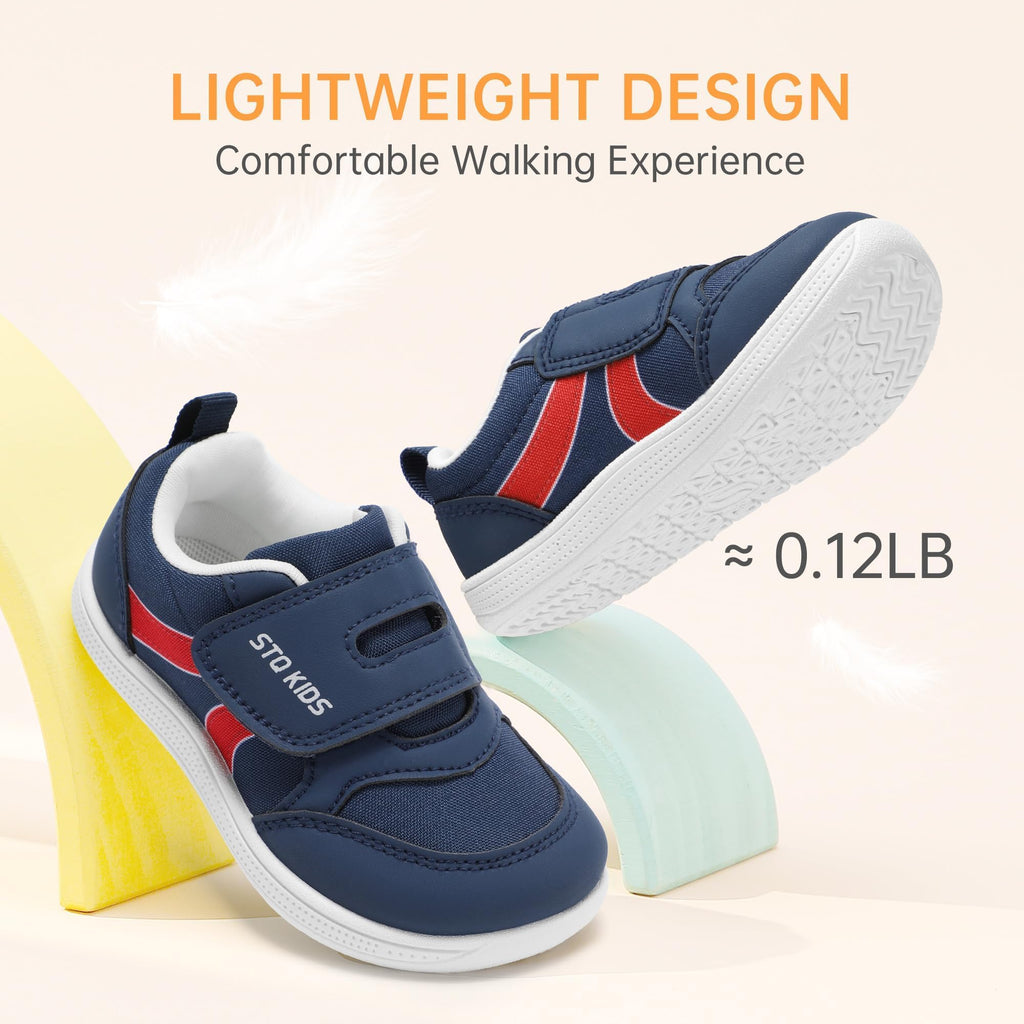 Toddler Shoes Boys Wide Toe Box Barefoot Sneakers Tennis Navy Size L11