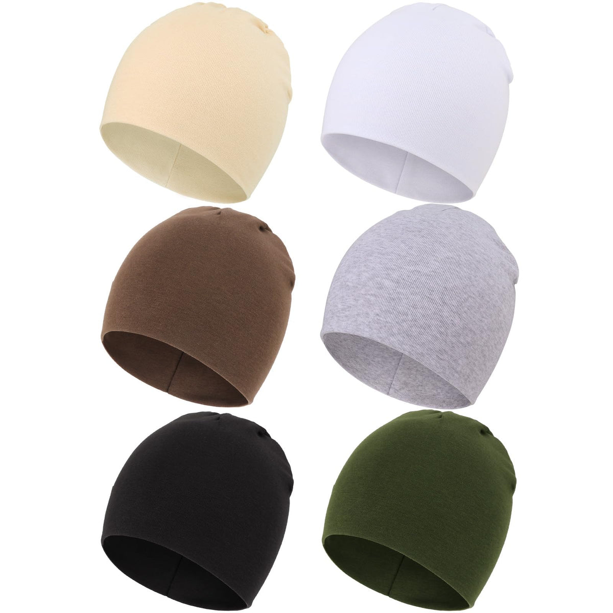 DRESHOW BQUBO 6 Pack Baby Hats for Boys Girls Unisex Baby Beanie Hat Soft Cute Knit Cap Nursery Beanie for Newborn Infant Toddler Kid