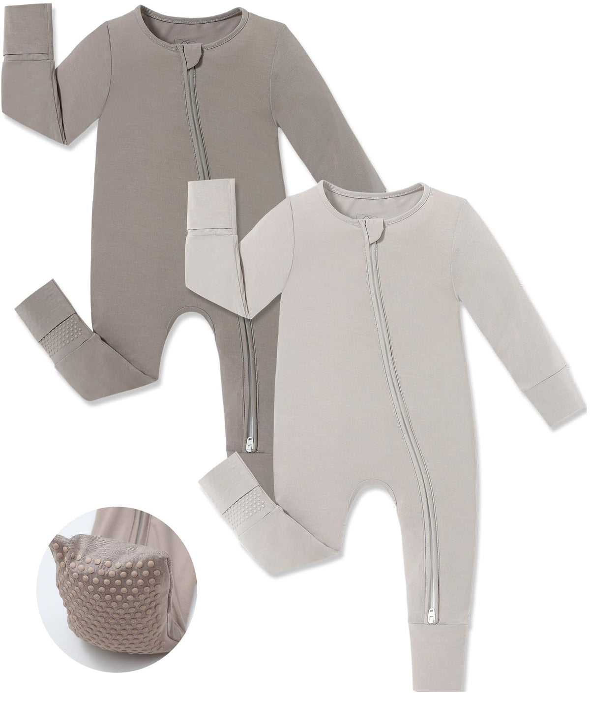 JunNeng Viscose from Bamboo Baby Boy Sleeper Pajamas with Mitts 12-18M