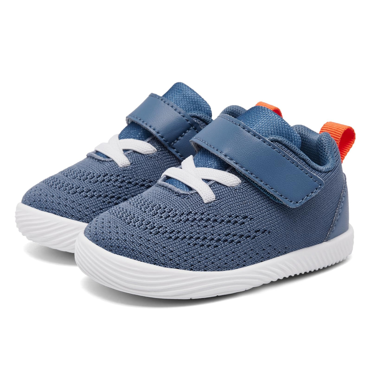 MORENDL Toddler Sneakers Baby Boys & Girls Barefoot Shoes Lightweight Breathable Walking Running Tennis Athletic Sport Shoes Grey 9-12Months
