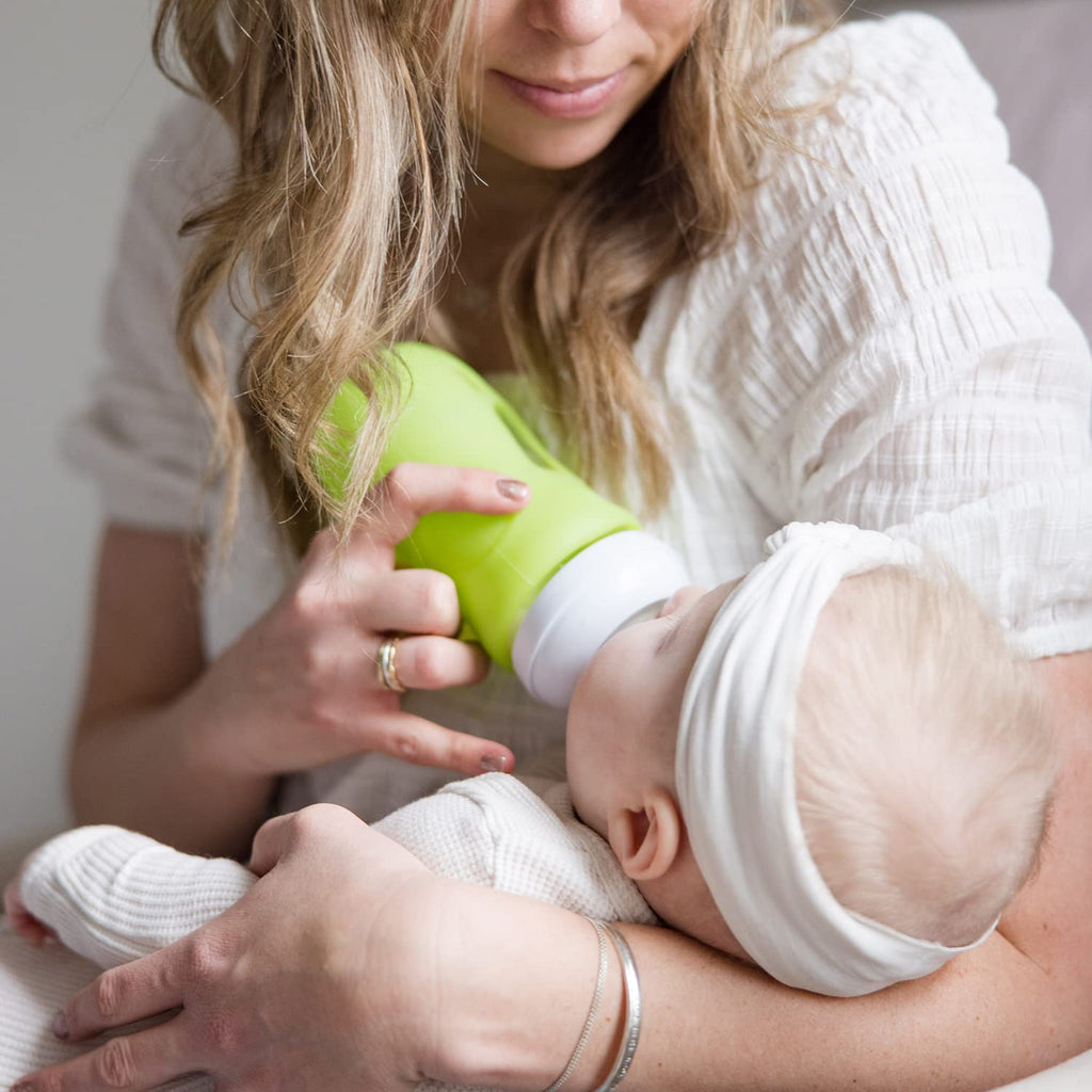 Olababy Silicone Sleeve for Avent Natural Glass Baby Bottles (4 oz, Pink)