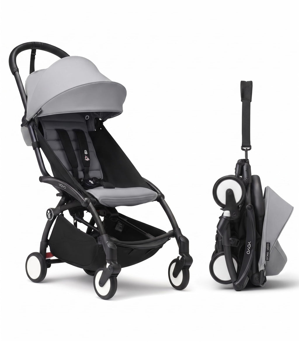 Stokke YOYO3 Travel Stroller from 6 Months, Easy Fold, Black/Stone