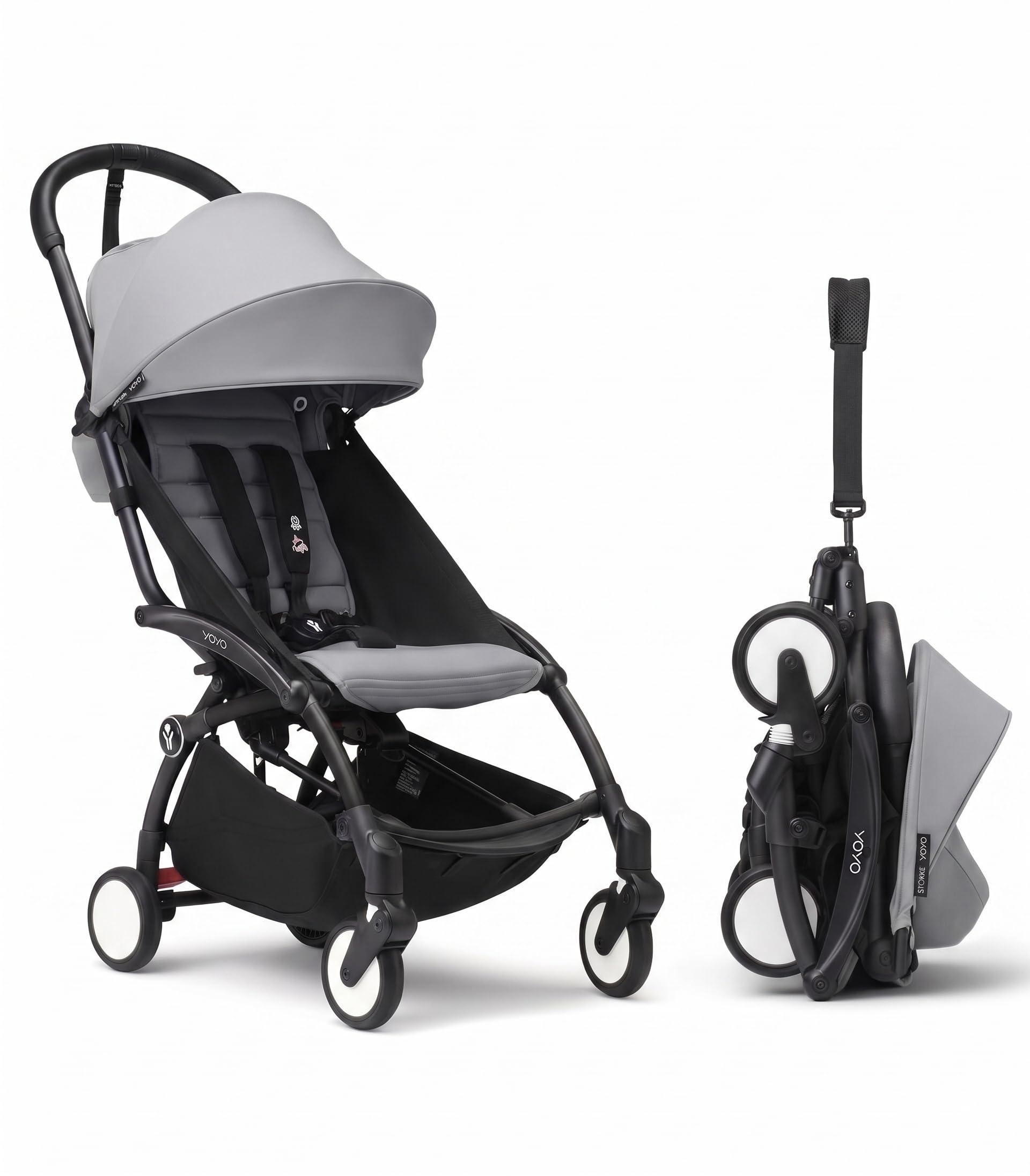 Stokke YOYO3 Travel Stroller from 6 Months, Easy Fold, Black/Stone