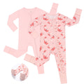 JunNeng Baby Girl Viscose from Bamboo Sleeper Pajamas with Mitten Cuffs 6-12M