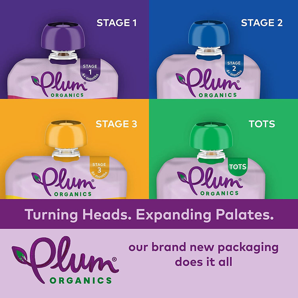 Plum Organics - +12 Months Organic Baby Food - Banana, Kiwi, Spinach, Greek Yogurt & Barley - Non-GMO - On-The-Go Pouches for Baby & Toddler Meals - Quality Tested Ingredients - 4 oz (Pack Of 12)