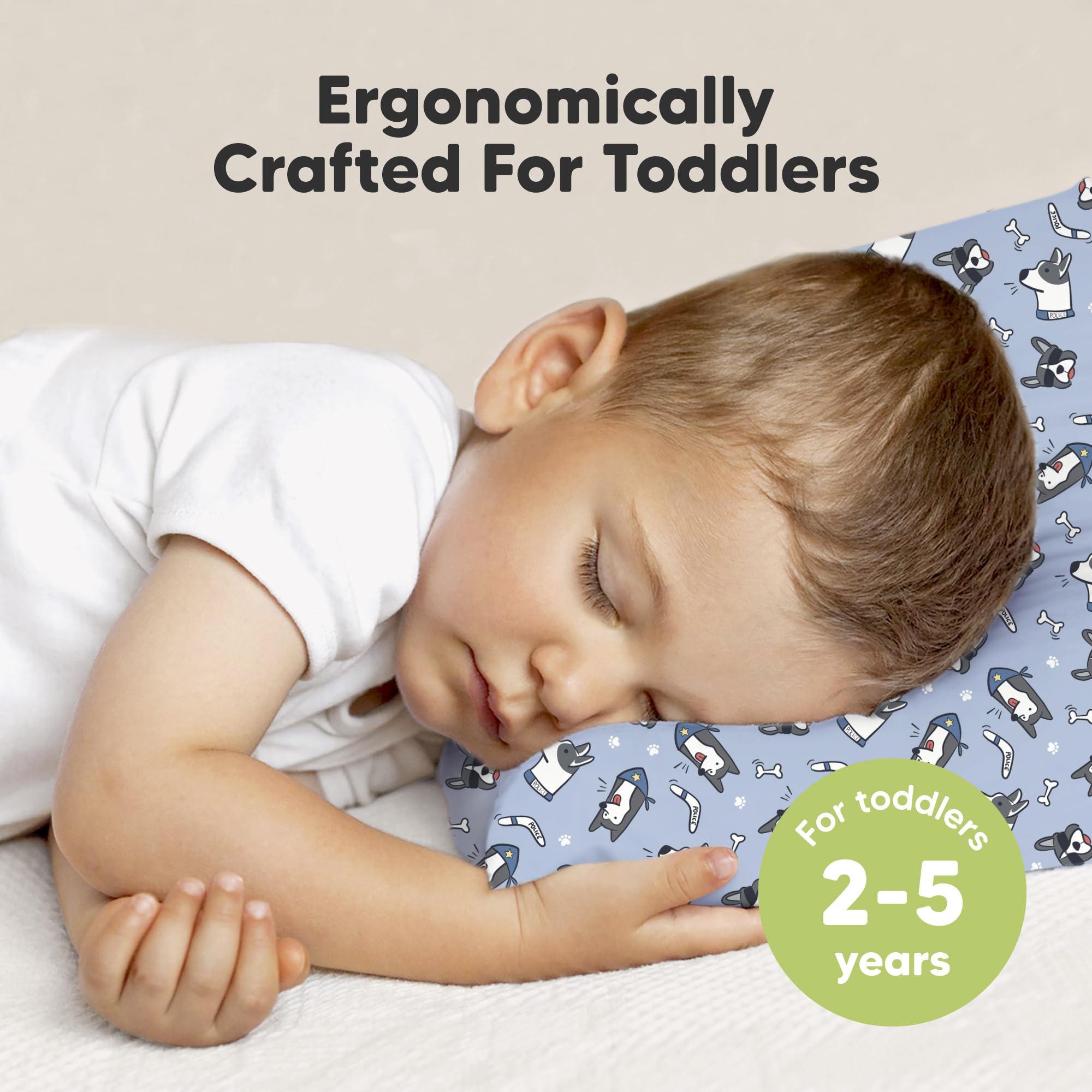 Toddler Pillow with Pillowcase, 13x18 My Little Dreamy Pillow (Pawtrol)