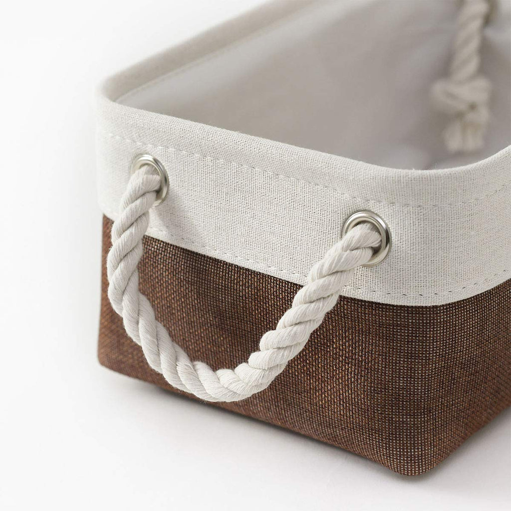 Sacyic Small Storage Baskets for Shelves,Fabric Storage Baskets for Closet,Rectangular Collapsible Baskets for organizing Clothes,Books,Gifts