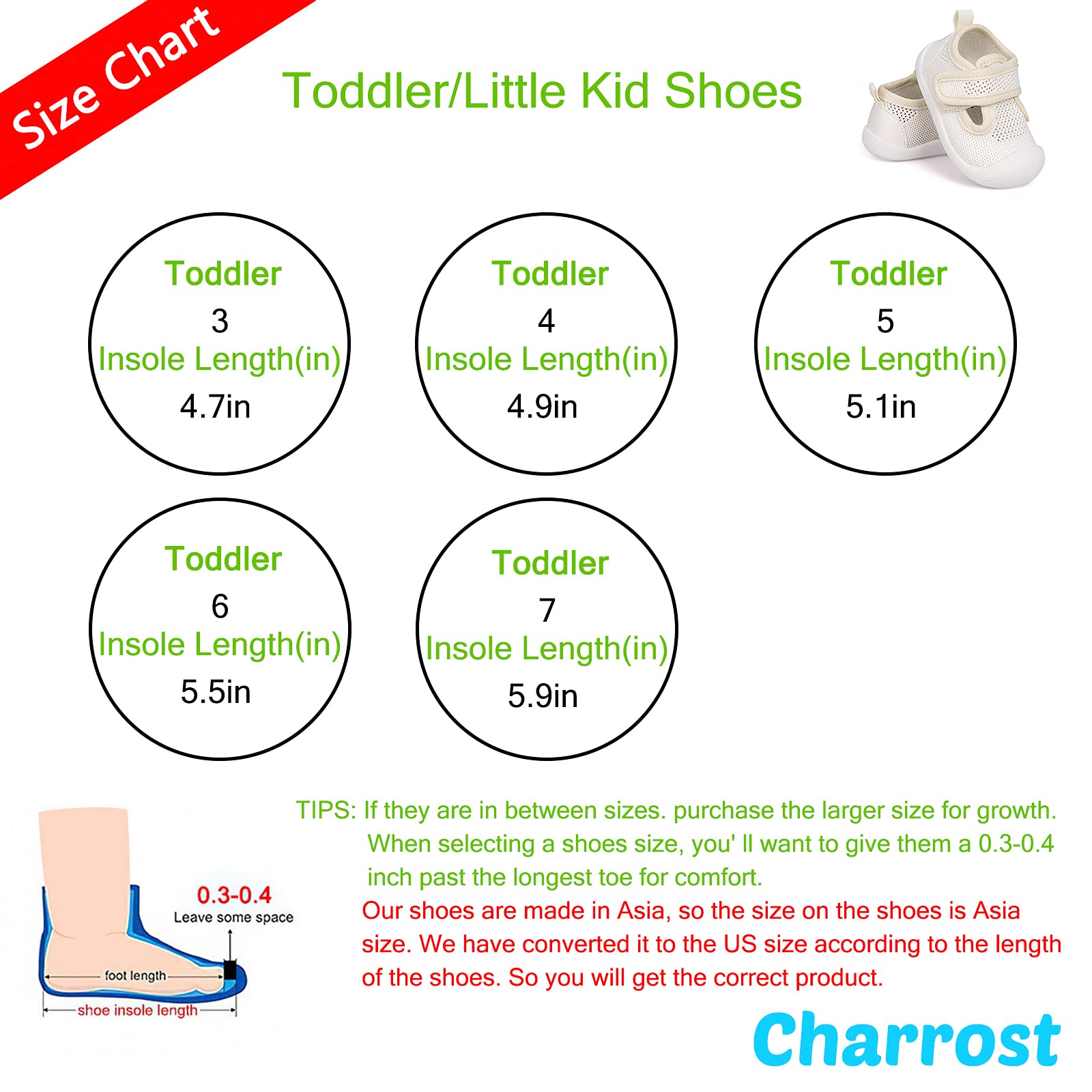 Charrost Baby Sandals Toddler Wide Toe First Walker Shoes