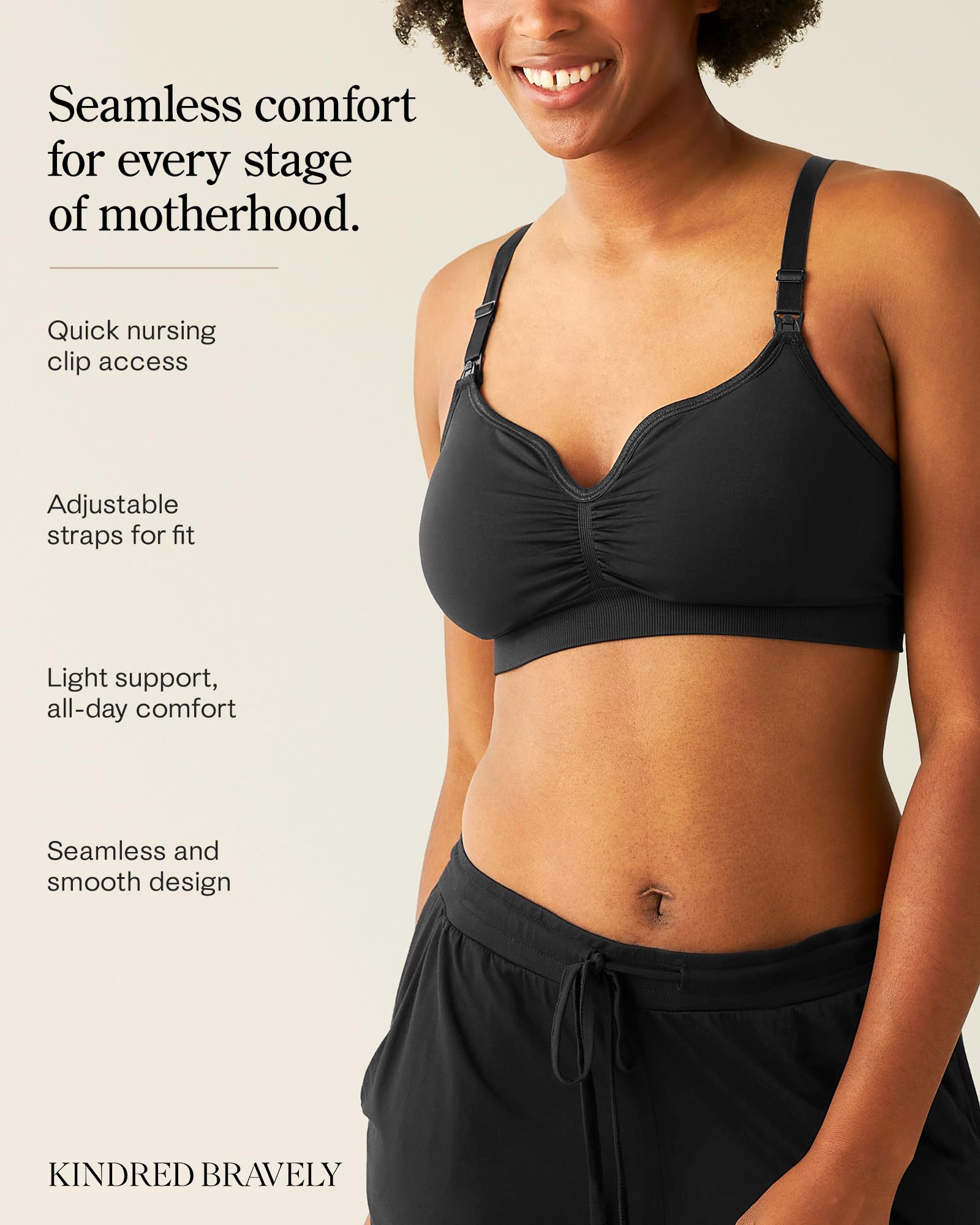 Kindred Bravely Tatum Maternity Nursing Bra, Seamless Bralette Set, 2 Pack