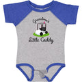inktastic Grandma's Little Caddy Golf Baby Bodysuit 12 Months Baseball Heather and Royal 22b10