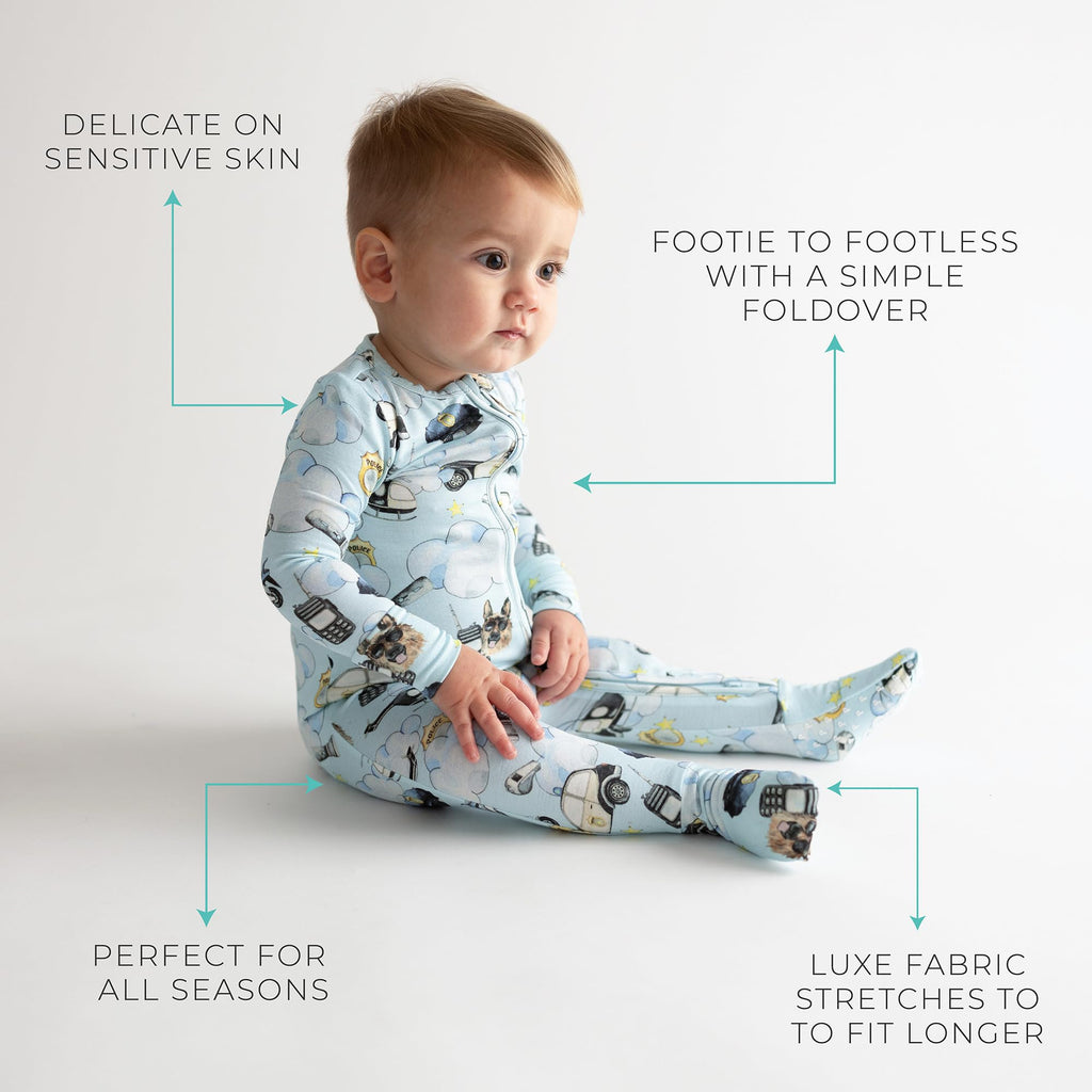 Posh Peanut Convertible Baby Sleepers, Boy Toddlers Footless Pajamas