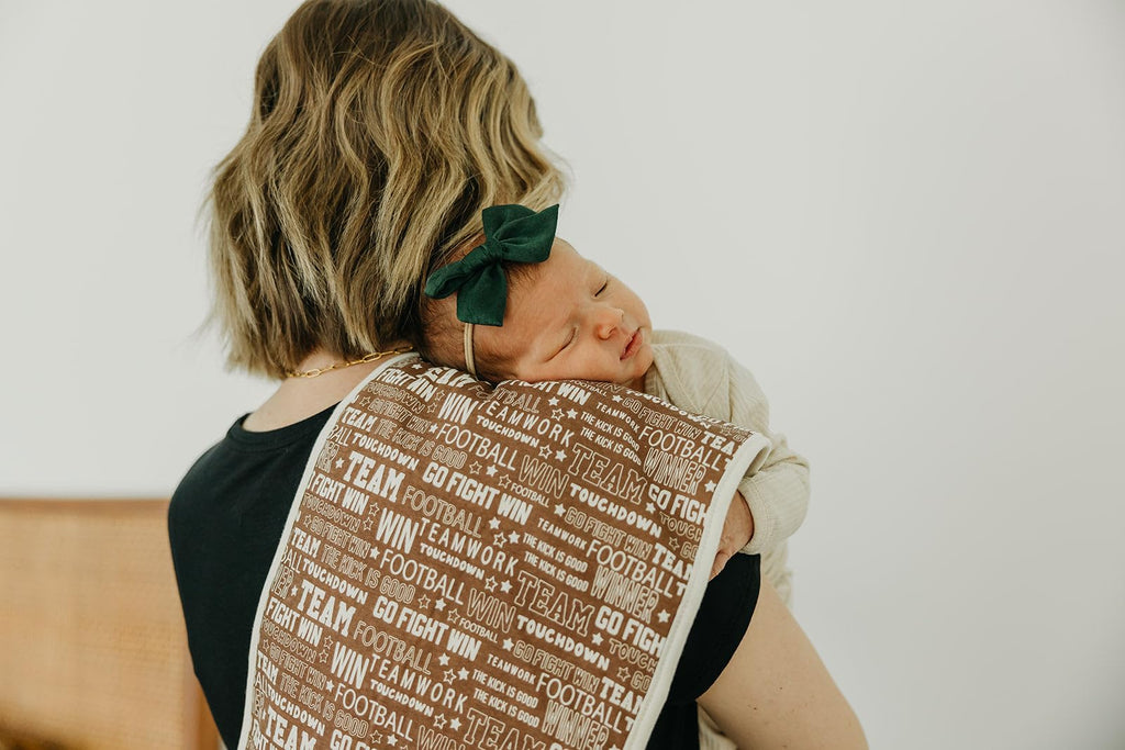 Copper Pearl Premium Baby Burp Cloths - 3-Pack Large Cotton Burp Cloths, Extra Soft Spit Up Rags with 3 Absorbent Layers, Perfect for Baby Boy and Baby Girl Gifts (21" x 10" Size, Blitz Set)