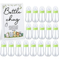 Roowest Bottle Chug Baby Shower Game Favors Including Safari Animals Theme Wooden Sign and 18 Pcs Baby Bottles for Gender Reveal Party Supplies
