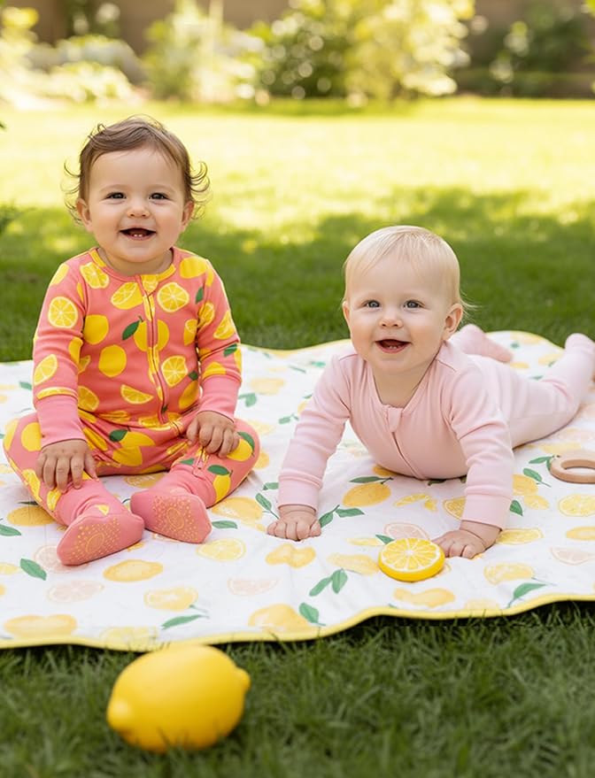 PATPAT Baby Footie Romper with Mittens for Boy and Girl, Anti-Slip & 2-Way Zipper, Long Sleeve, Viscose from Bamboo, Outfit