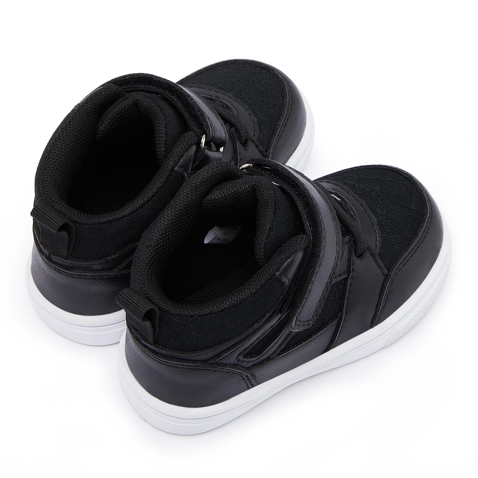 BMCiTYBM Baby High Top Sneakers Toddler Walking Shoes Unisex Black Size 6