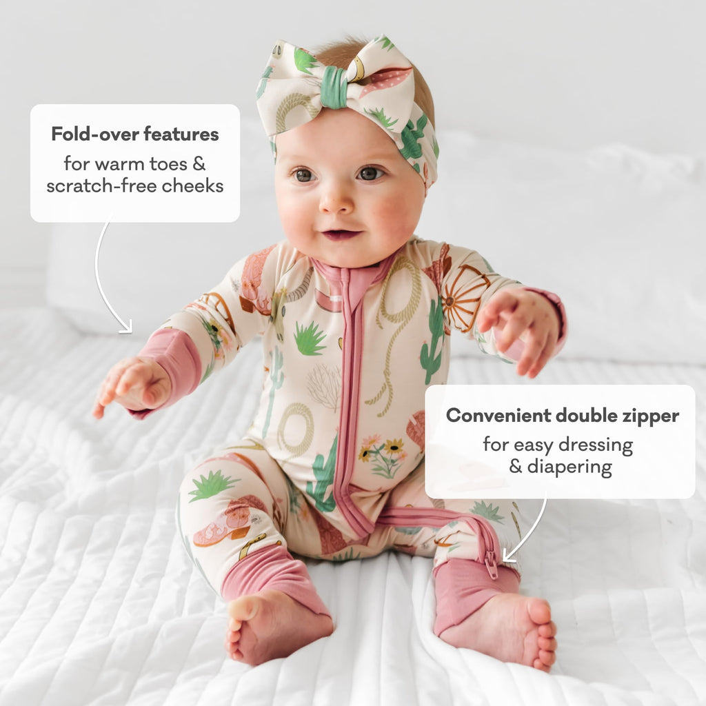Little Sleepies Baby Pajamas, Pink Ready to Rodeo, 2T
